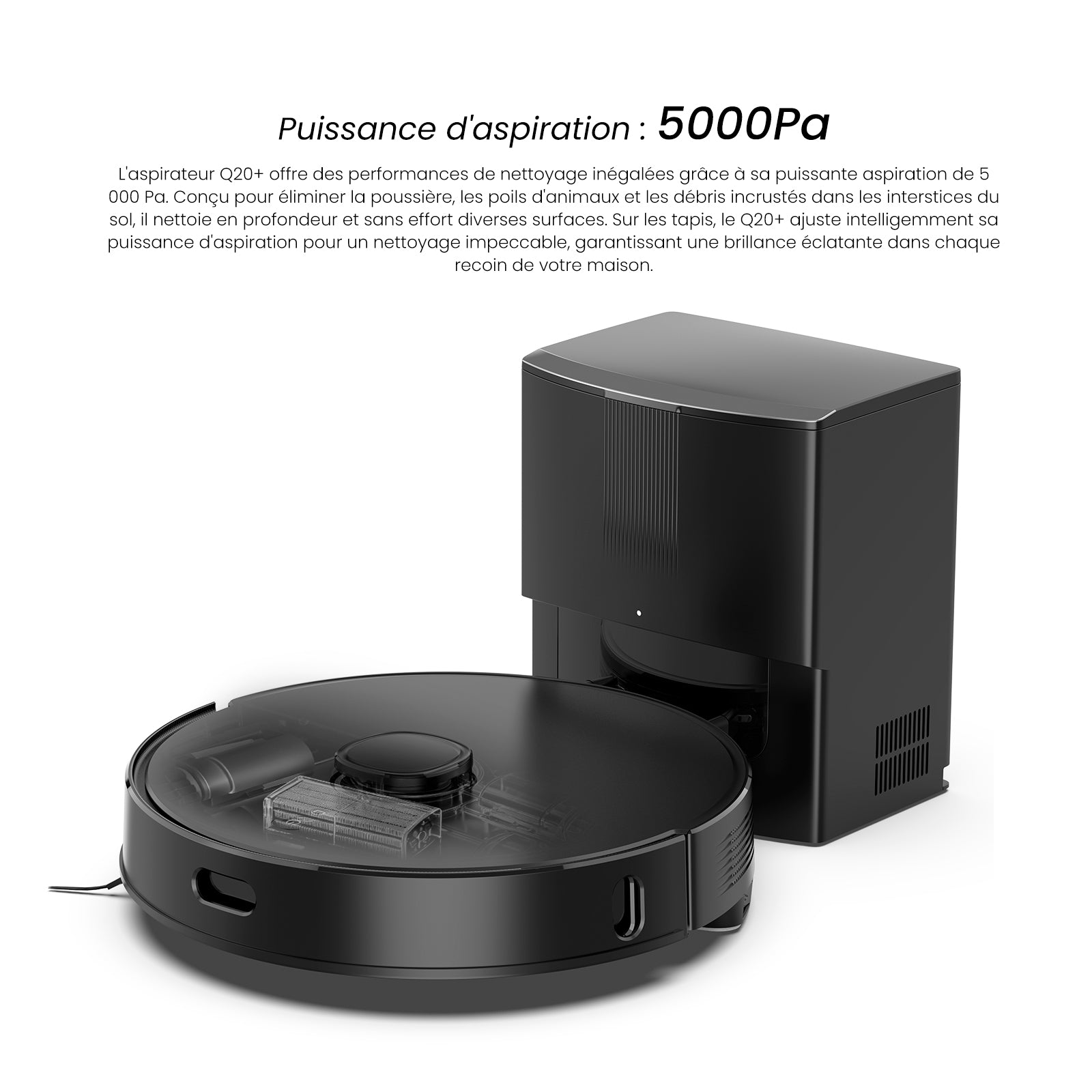 AIRROBO Q20+ robot aspirateur laveur avec aspiration 8 000 Pa