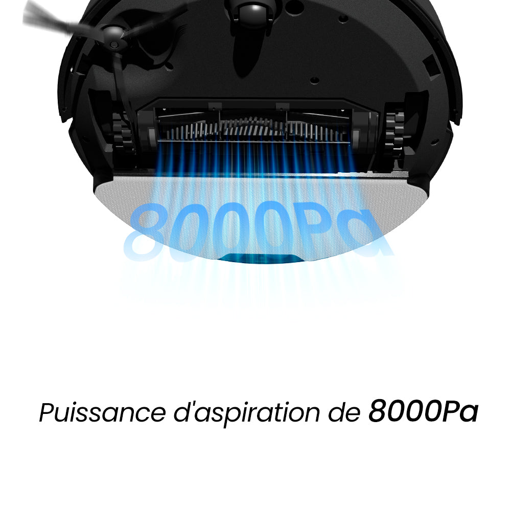 Brosse principale de l’AIRROBO Q20+ vue sous le robot