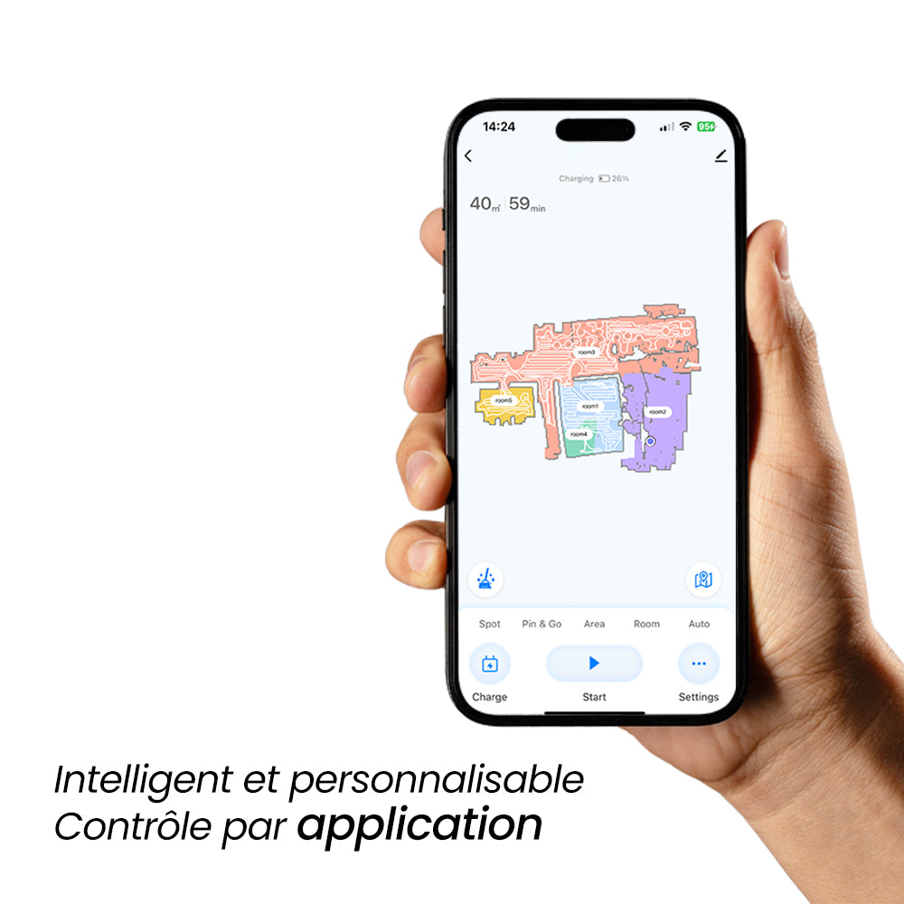 Contrôle et cartographie de l’AIRROBO Q20+ dans l’application