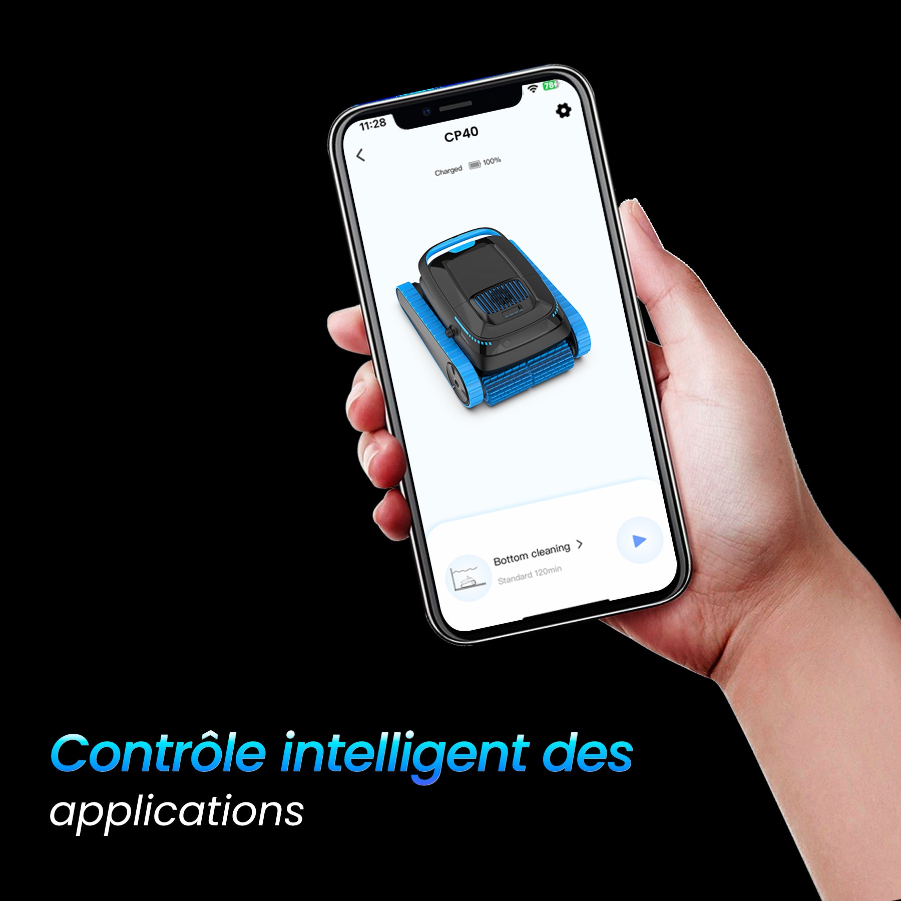 Robot piscine CP40 - Panier filtrant 4L à chargement par le haut