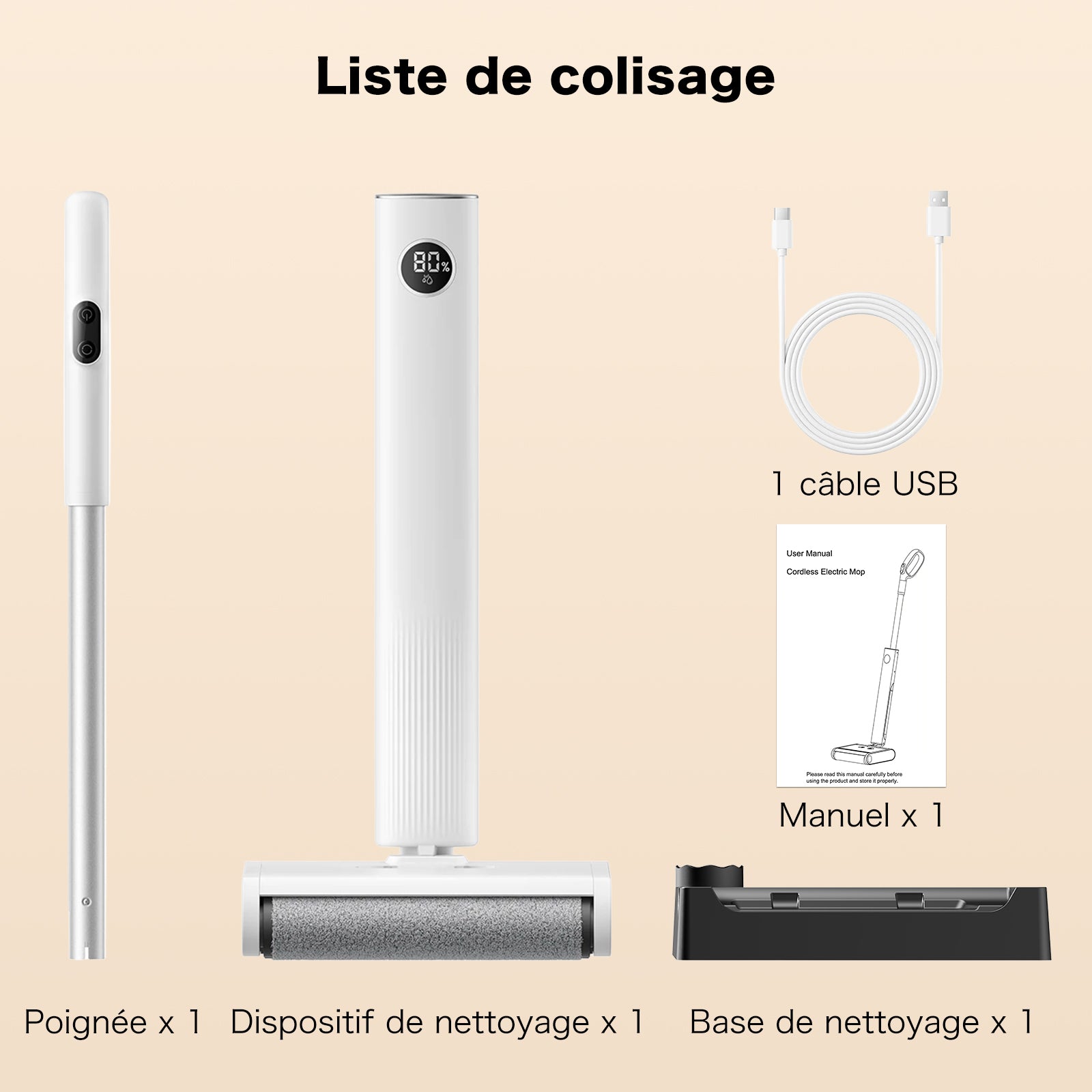 AIRROBO FC10 - Nettoyeur électrique sans fil ultra-léger