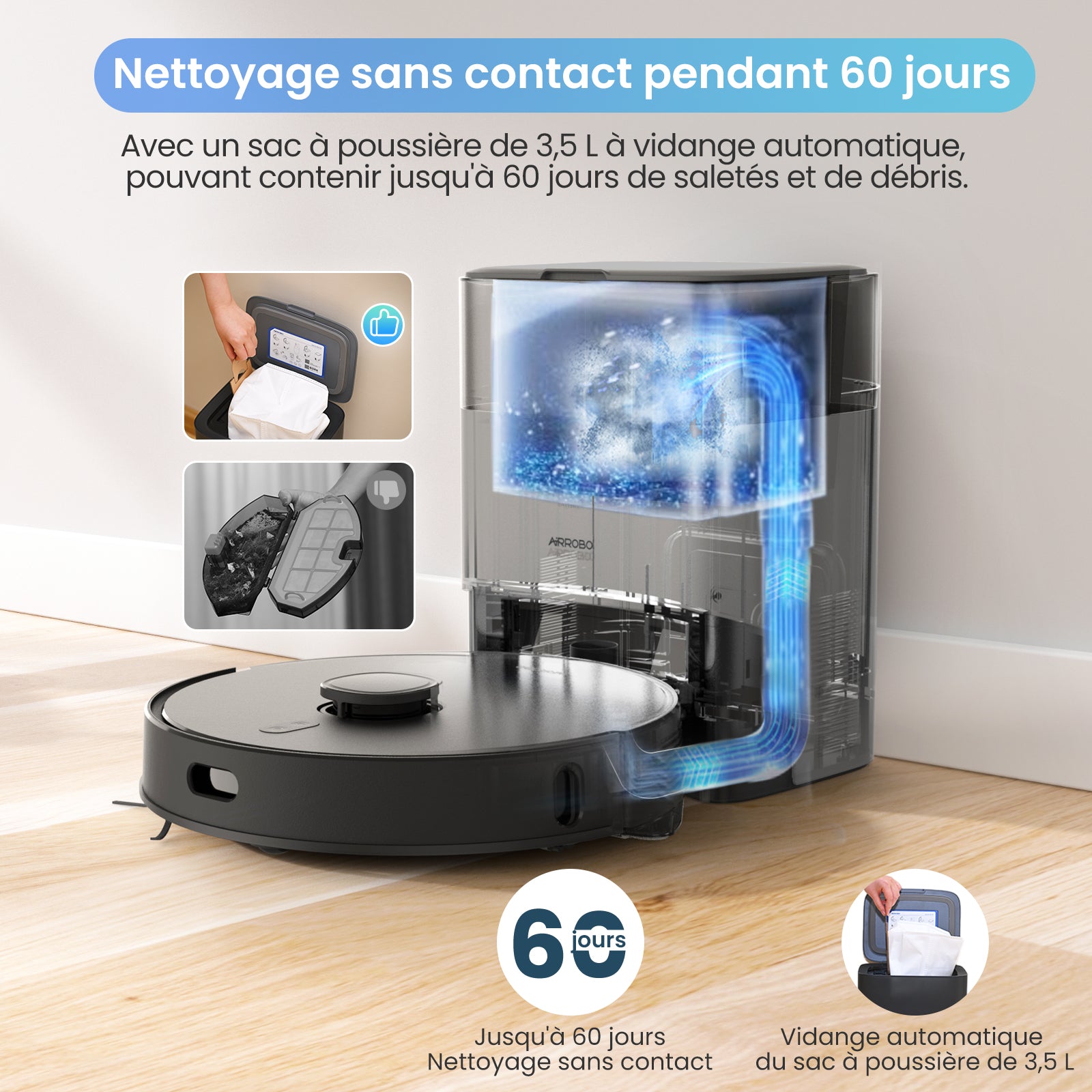 AIRROBO T20+ | Robot aspirateur et vadrouilleur