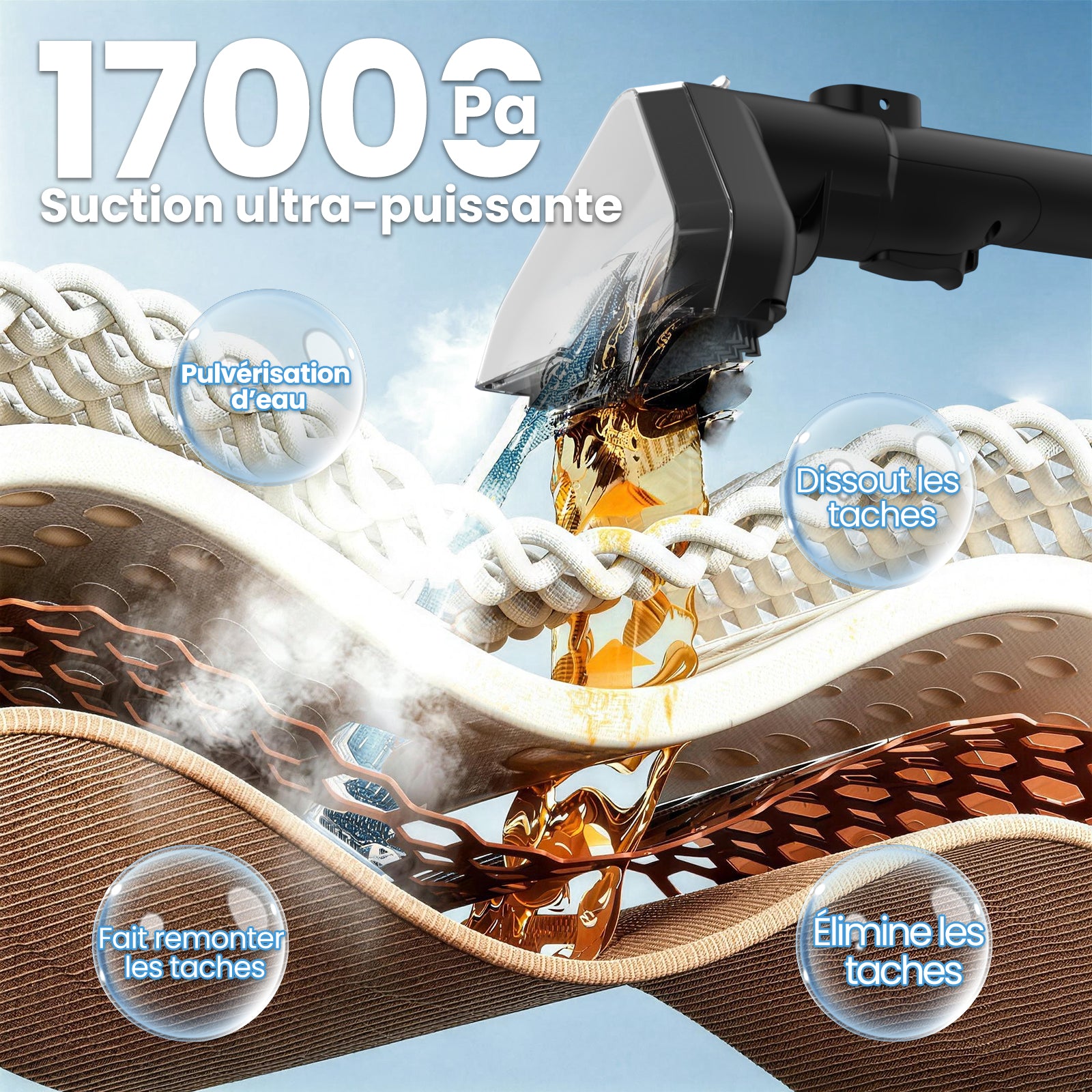 AIRROBO CP100 Nettoyeur de taches tout-en-un avec stérilisation à la vapeur