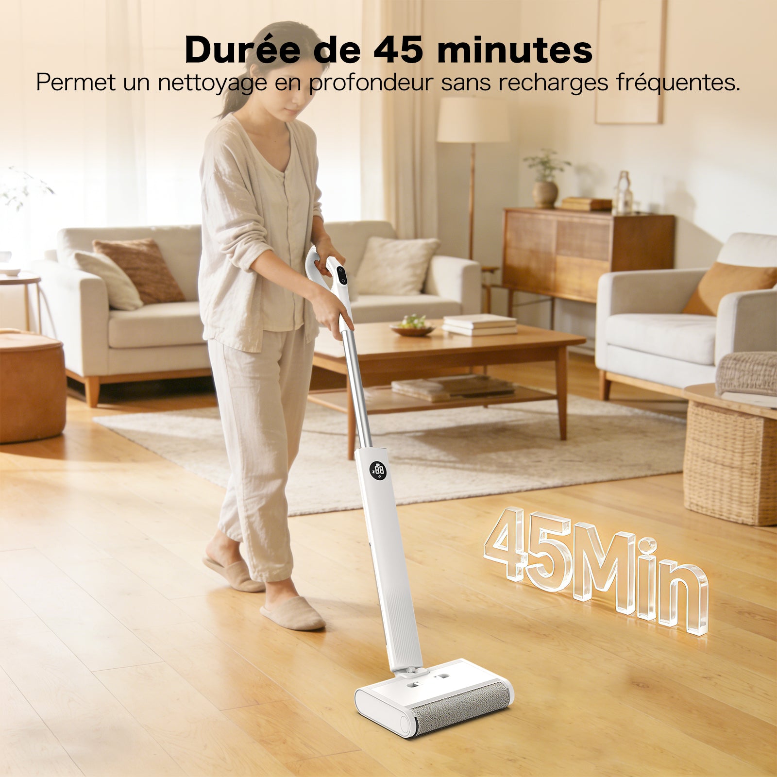 AIRROBO FC10 - Nettoyeur électrique sans fil ultra-léger