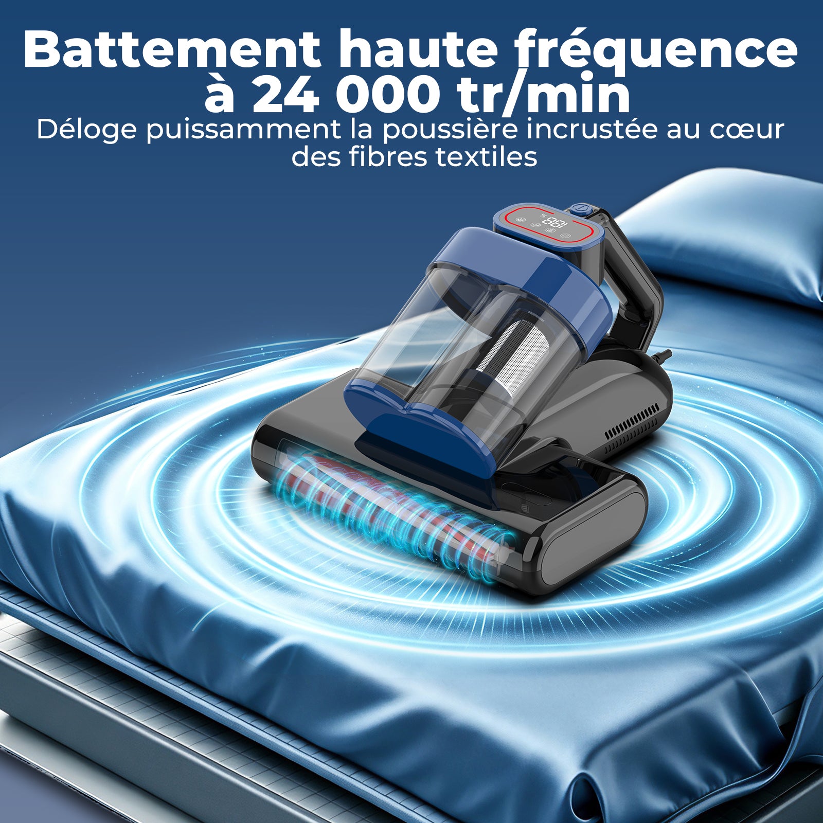 AIRROBO VM20 Aspirateur pour matelas avec séchage à air chaud et nettoyage profond UV