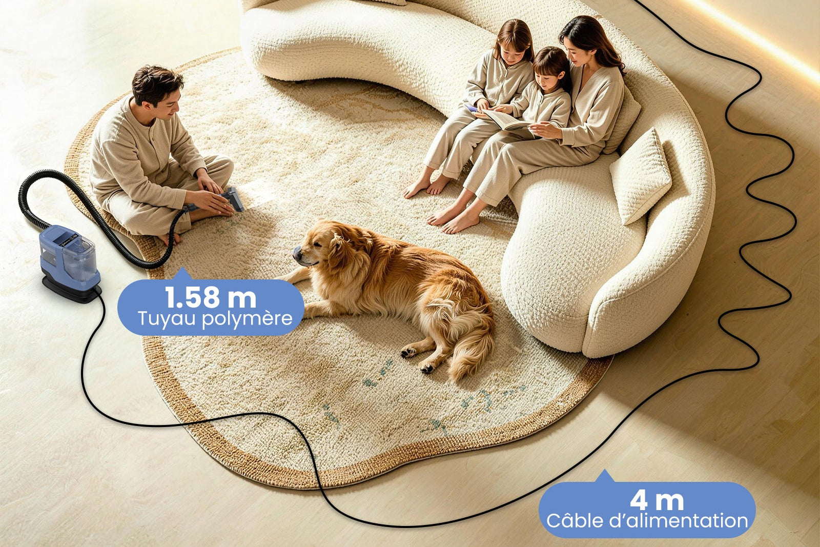 AIRROBO CP100 Nettoyeur de taches tout-en-un avec stérilisation à la vapeur